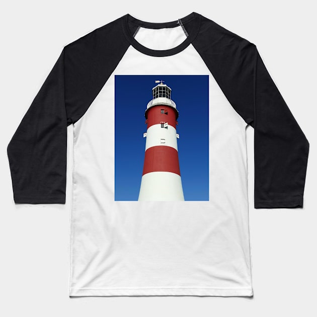 Smeaton's Tower, Plymouth Hoe Baseball T-Shirt by Chris Petty